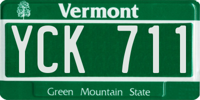 VT license plate YCK711