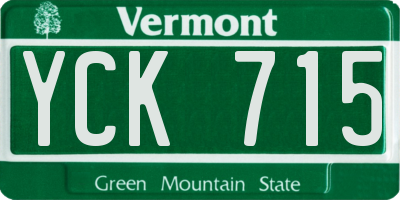 VT license plate YCK715