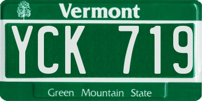 VT license plate YCK719