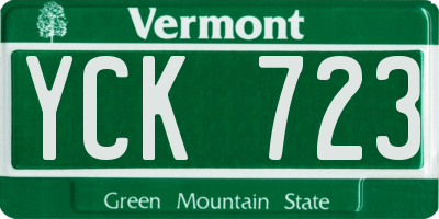 VT license plate YCK723