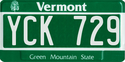 VT license plate YCK729
