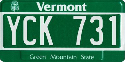 VT license plate YCK731
