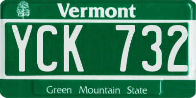 VT license plate YCK732