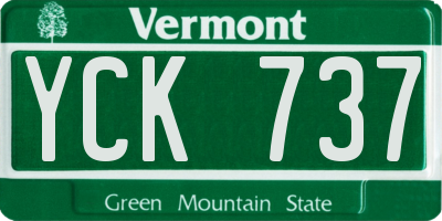 VT license plate YCK737