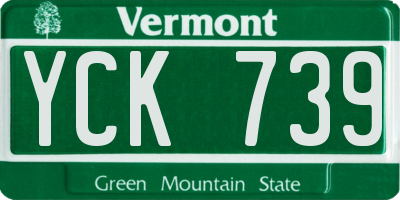 VT license plate YCK739