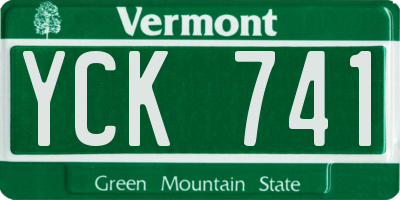 VT license plate YCK741