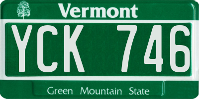 VT license plate YCK746