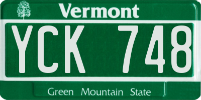VT license plate YCK748