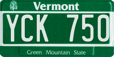 VT license plate YCK750