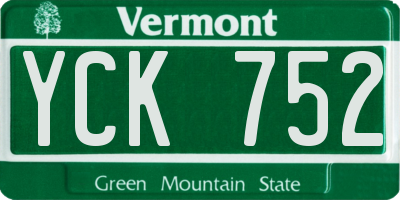 VT license plate YCK752