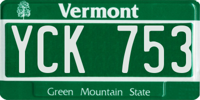 VT license plate YCK753