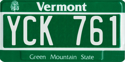 VT license plate YCK761