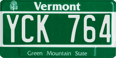 VT license plate YCK764