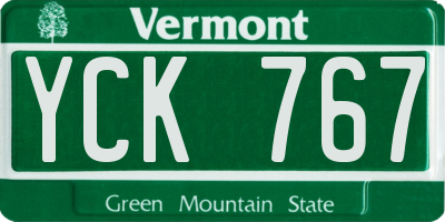 VT license plate YCK767