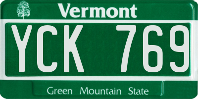 VT license plate YCK769