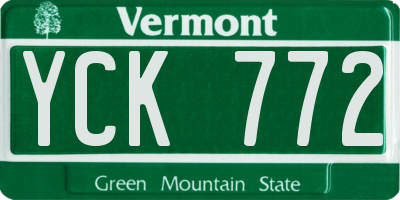 VT license plate YCK772
