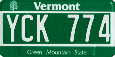 VT license plate YCK774