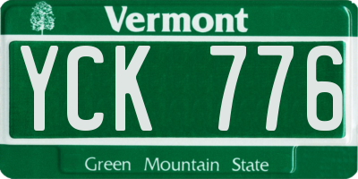 VT license plate YCK776