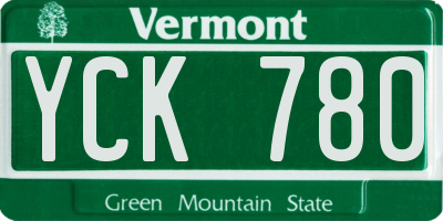 VT license plate YCK780