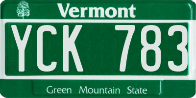 VT license plate YCK783