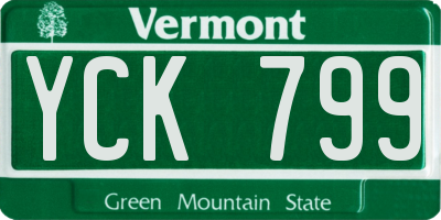 VT license plate YCK799