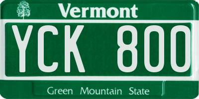 VT license plate YCK800