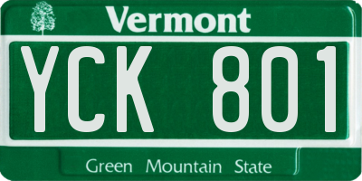 VT license plate YCK801