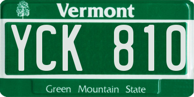 VT license plate YCK810