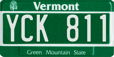 VT license plate YCK811