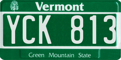 VT license plate YCK813