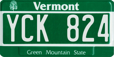 VT license plate YCK824