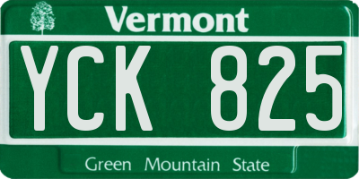 VT license plate YCK825