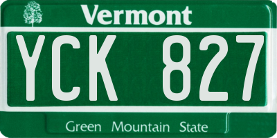 VT license plate YCK827