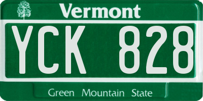 VT license plate YCK828