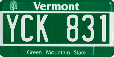 VT license plate YCK831