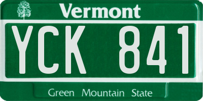 VT license plate YCK841