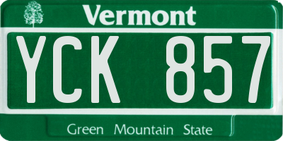 VT license plate YCK857