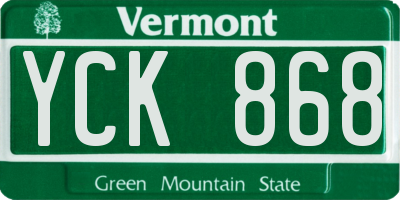 VT license plate YCK868