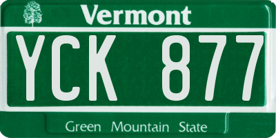 VT license plate YCK877