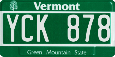 VT license plate YCK878