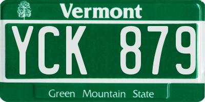 VT license plate YCK879