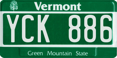 VT license plate YCK886