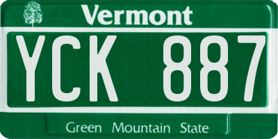 VT license plate YCK887