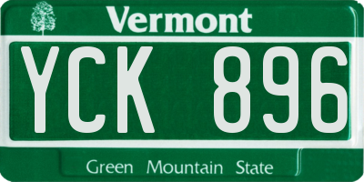 VT license plate YCK896