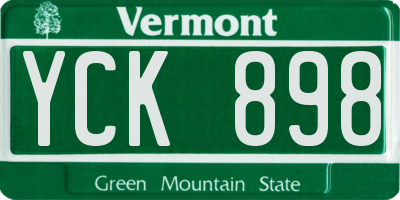 VT license plate YCK898