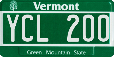 VT license plate YCL200