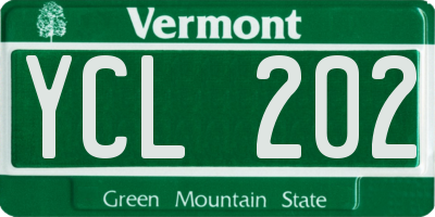 VT license plate YCL202