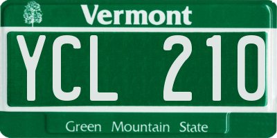 VT license plate YCL210