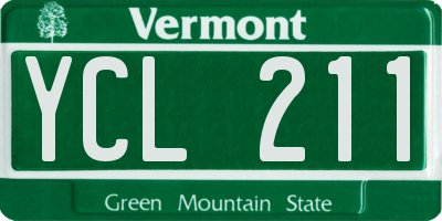 VT license plate YCL211