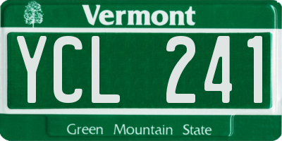 VT license plate YCL241